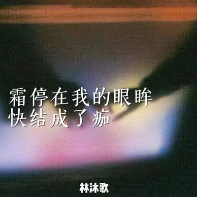 霜停在我的眼眸快结成了痂封面