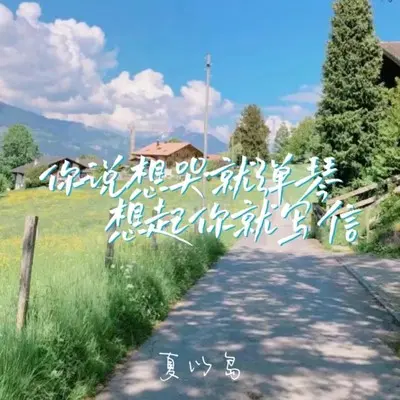 你说想哭就弹琴 想起你就写信（温柔女版） - 夏以岛封面