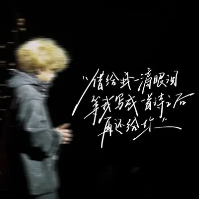 借给我一滴眼泪等我写成一首诗之后再还给你封面