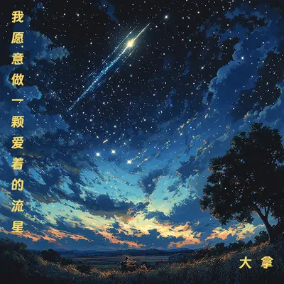 我愿意做一颗爱着的流星（伴奏） - 大拿 / 旭润音乐封面