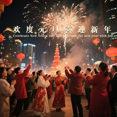 欢度元旦喜迎新年封面