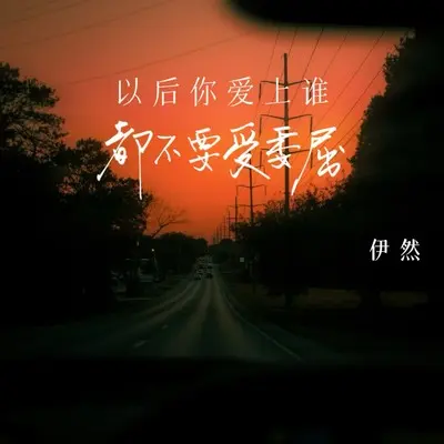 以后你爱上谁都不要受委屈封面
