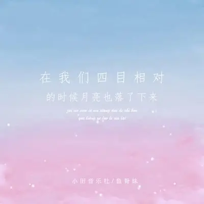 在我们四目相对的时候月亮也落了下来封面