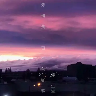 爱情是一百个苦咖喱（伴奏）封面