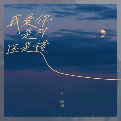 我爱你是对还是错（DJ小鑫版）（伴奏） - 吴姗姗封面