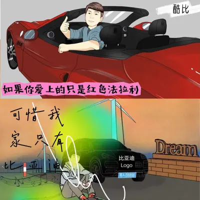 如果你爱上的只是红色法拉利，可惜我家只有比亚迪封面