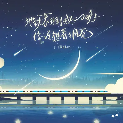 地铁末班驶过的晚上，你说想看看月亮(伴奏) - 丁丁RaJor封面