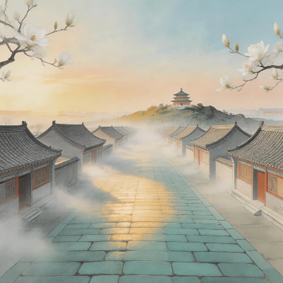 晨光洒下中轴封面
